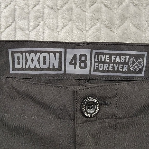Dixxon Flannel Co. Live Fast Forever Stretch Golf Shorts Men’s Size 48 Black EUC - Picture 2 of 8